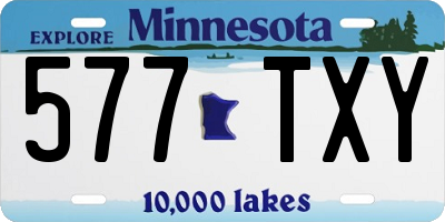MN license plate 577TXY