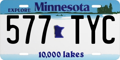 MN license plate 577TYC