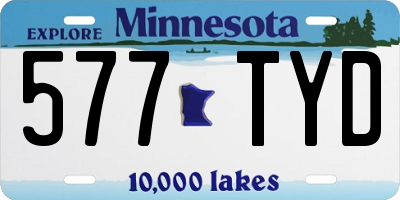 MN license plate 577TYD