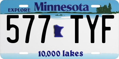 MN license plate 577TYF