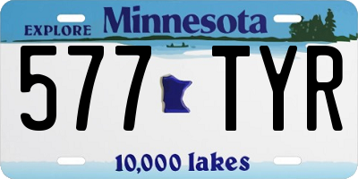 MN license plate 577TYR