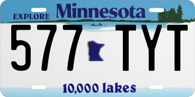 MN license plate 577TYT