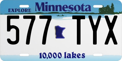 MN license plate 577TYX