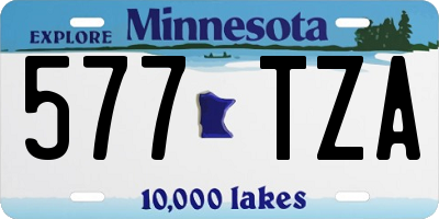 MN license plate 577TZA