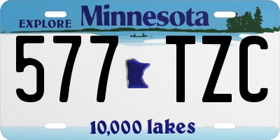 MN license plate 577TZC