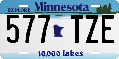MN license plate 577TZE