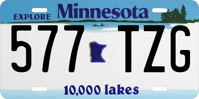 MN license plate 577TZG