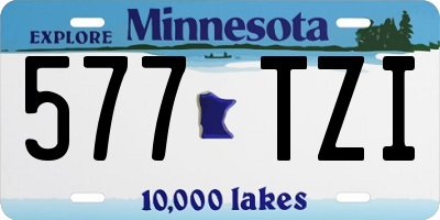MN license plate 577TZI