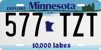 MN license plate 577TZT