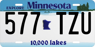MN license plate 577TZU