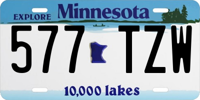 MN license plate 577TZW