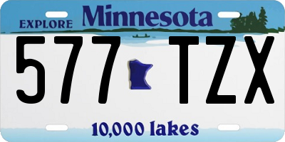 MN license plate 577TZX