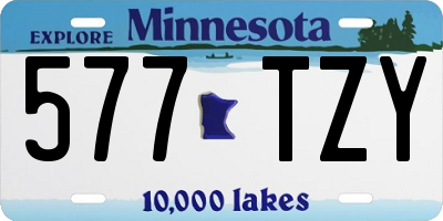 MN license plate 577TZY