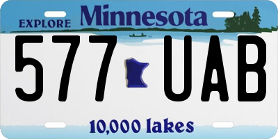 MN license plate 577UAB