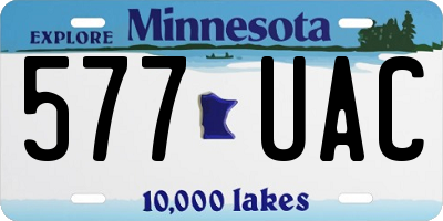 MN license plate 577UAC
