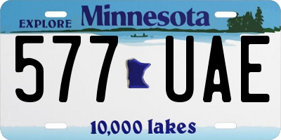 MN license plate 577UAE