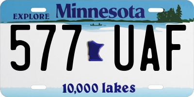 MN license plate 577UAF