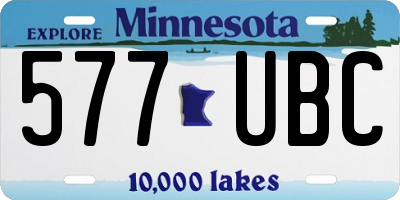 MN license plate 577UBC