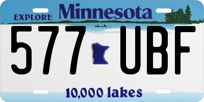MN license plate 577UBF