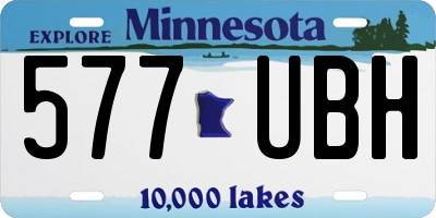MN license plate 577UBH