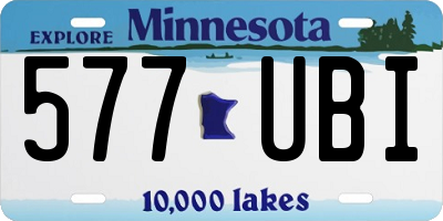 MN license plate 577UBI