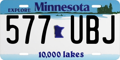 MN license plate 577UBJ