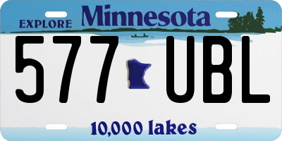 MN license plate 577UBL