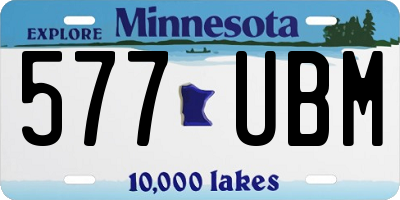 MN license plate 577UBM
