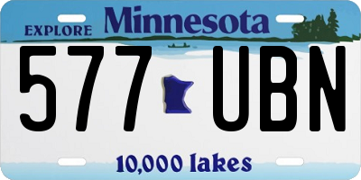 MN license plate 577UBN