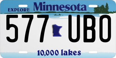 MN license plate 577UBO
