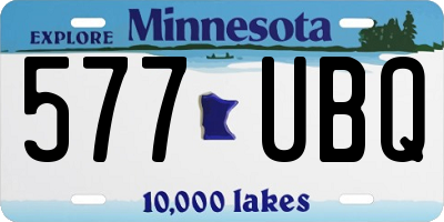 MN license plate 577UBQ