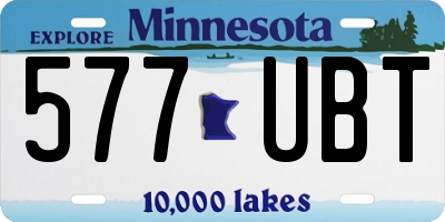 MN license plate 577UBT