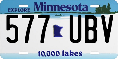 MN license plate 577UBV