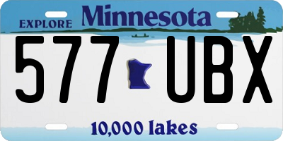 MN license plate 577UBX