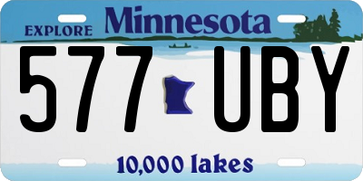 MN license plate 577UBY