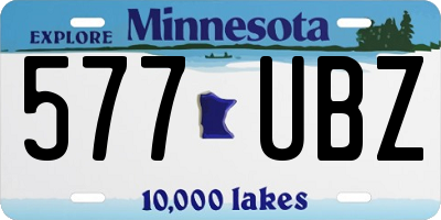 MN license plate 577UBZ