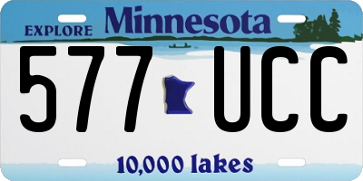 MN license plate 577UCC