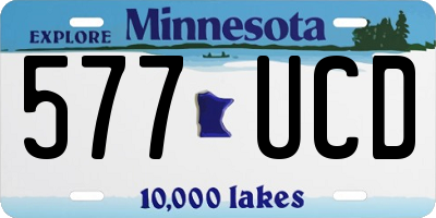 MN license plate 577UCD