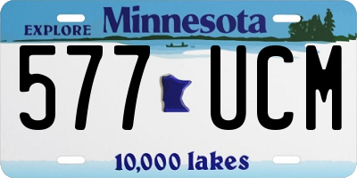 MN license plate 577UCM