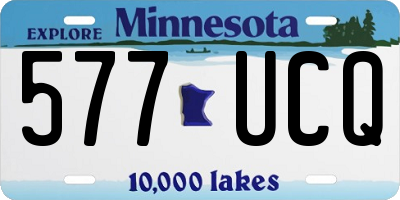 MN license plate 577UCQ