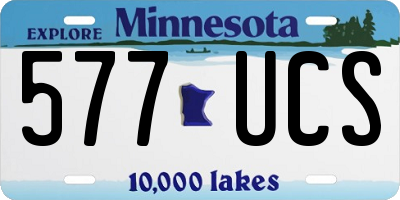 MN license plate 577UCS