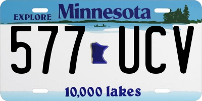 MN license plate 577UCV