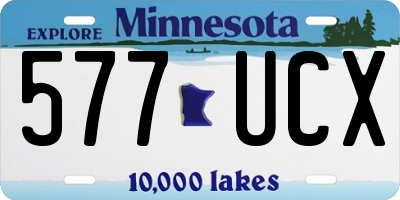 MN license plate 577UCX