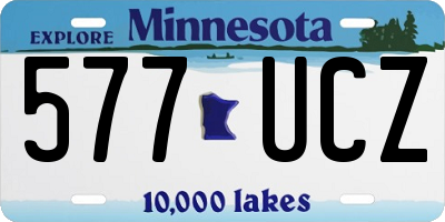 MN license plate 577UCZ
