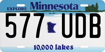 MN license plate 577UDB