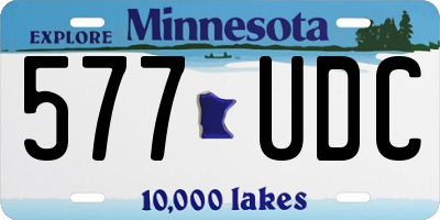 MN license plate 577UDC