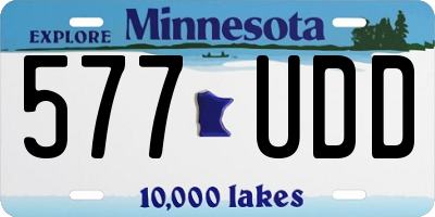 MN license plate 577UDD