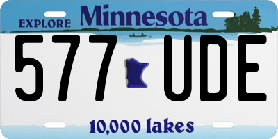 MN license plate 577UDE