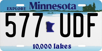 MN license plate 577UDF