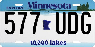 MN license plate 577UDG